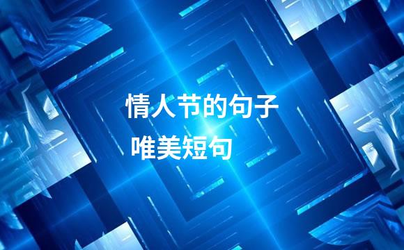情人节的句子 唯美短句